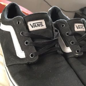 Black and Gray men’s Vans